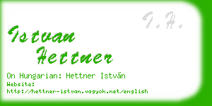 istvan hettner business card